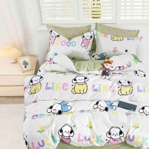 Lenjerie de Pat Bumbac Finet pentru o Persoană – 4 Piese | Confort și Calitate pentru Somn Odihnitor | COD 1053-J