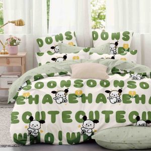 Lenjerie de Pat Bumbac Finet pentru o Persoană – 4 Piese | Confort și Calitate pentru Somn Odihnitor | COD 1056-J