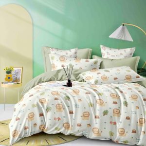 Lenjerie de Pat Bumbac Finet pentru o Persoană – 4 Piese | Confort și Calitate pentru Somn Odihnitor | COD 1057-J