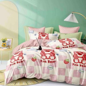 Lenjerie de Pat Bumbac Finet pentru o Persoană – 4 Piese | Confort și Calitate pentru Somn Odihnitor | COD 1058-J