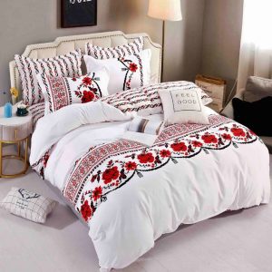 Lenjerie de Pat Bumbac Finet pentru o Persoană – 4 Piese | Confort și Calitate pentru Somn Odihnitor | COD 1062-J