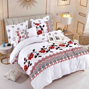 Lenjerie de Pat Bumbac Finet pentru o Persoană – 4 Piese | Confort și Calitate pentru Somn Odihnitor | COD 1063-J