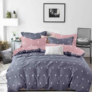 Lenjerie de Pat Bumbac Finet pentru o Persoană – 4 Piese | Confort și Calitate pentru Somn Odihnitor | COD 1069-J