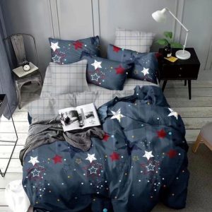 Lenjerie de Pat Bumbac Finet pentru o Persoană – 4 Piese | Confort și Calitate pentru Somn Odihnitor | COD 1071-J