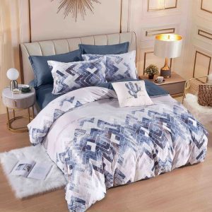 Lenjerie de Pat Bumbac Finet pentru o Persoană – 4 Piese | Confort și Calitate pentru Somn Odihnitor | COD 1033-J