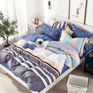 Lenjerie de Pat Bumbac Finet pentru o Persoană – 4 Piese | Confort și Calitate pentru Somn Odihnitor | COD 1078-J