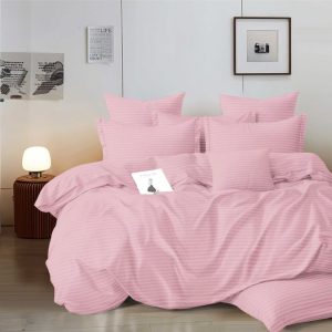 Lenjerie de Pat Damasc cu Elastic – 6 Piese | Eleganta si Rafinament in Dormitorul Tau | COD 0273-A