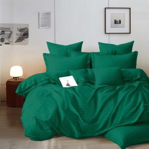 Lenjerie de Pat Damasc cu Elastic – 6 Piese | Eleganta si Rafinament in Dormitorul Tau | COD 0282-A