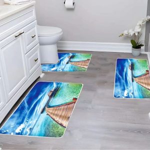 Covoare Baie 3 Piese – Setul Complet de Eleganta si Functionalitate | COD 0776-S