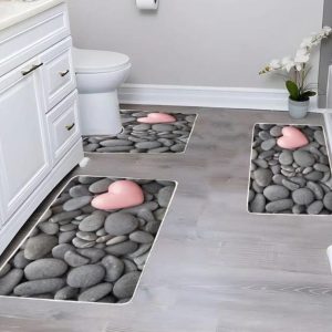 Covoare Baie 3 Piese – Setul Complet de Eleganta si Functionalitate | COD 0781-S