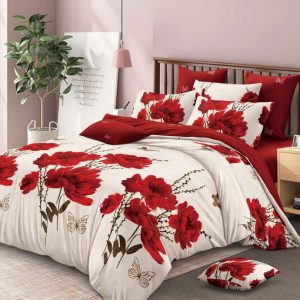 Lenjerie de Pat Bumbac Finet – 6 Piese | Confort si Eleganta in Dormitorul Tau | COD 3002-SE
