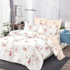 Lenjerie de Pat Bumbac Finet – 6 Piese | Confort si Eleganta in Dormitorul Tau | COD 3049-SE