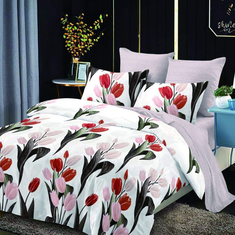 Lenjerie de Pat Bumbac Finet – 6 Piese | Confort si Eleganta in Dormitorul Tau | COD 3031-SE
