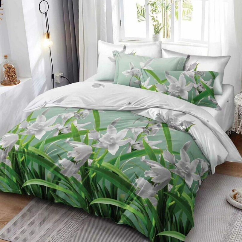 Lenjerie de Pat Bumbac Finet – 6 Piese | Confort si Eleganta in Dormitorul Tau | COD 3085-SE