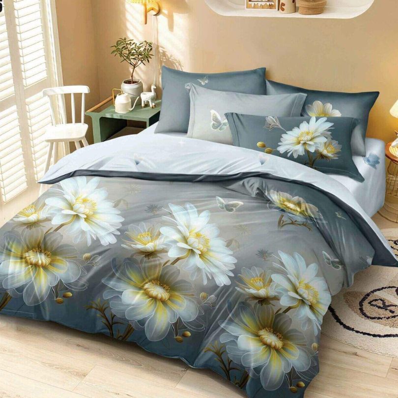 Lenjerie de Pat Bumbac Finet – 6 Piese | Confort si Eleganta in Dormitorul Tau | COD 3112-SE