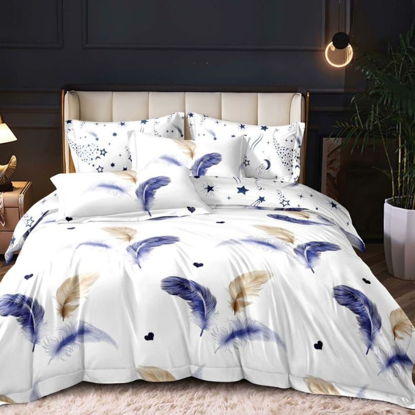 Lenjerie de Pat Bumbac Finet – 6 Piese | Confort si Eleganta in Dormitorul Tau | COD 3118-SE