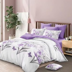 Lenjerie de Pat Bumbac Finet – 6 Piese | Confort si Eleganta in Dormitorul Tau | COD 3045-SE