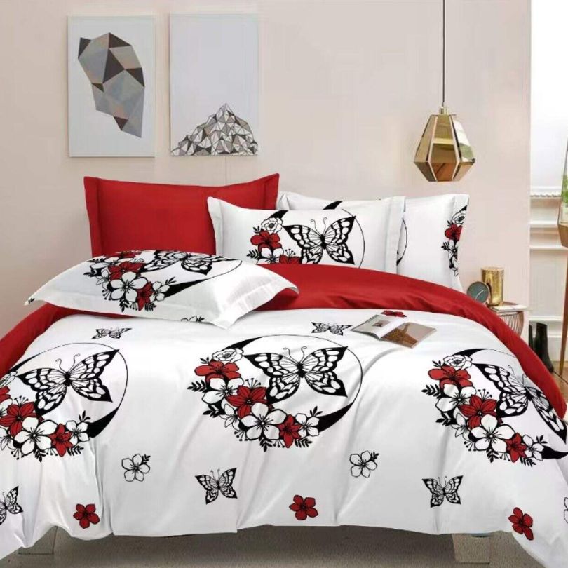 Lenjerie de Pat Bumbac Finet – 6 Piese | Confort si Eleganta in Dormitorul Tau | COD 3044-SE