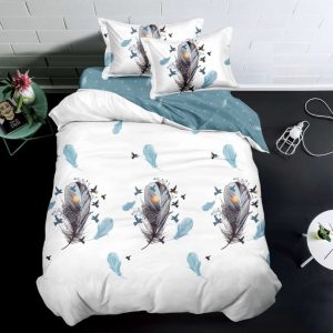 Lenjerie de Pat Bumbac Finet 1 Persoana – 4 Piese. Confort Premium si Design Modern | COD 1213-S