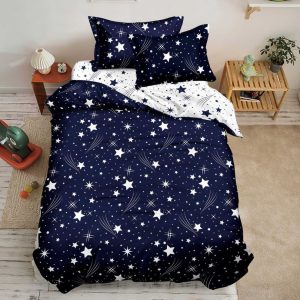 Lenjerie de Pat Bumbac Finet 1 Persoana – 4 Piese. Confort Premium si Design Modern | COD 1217-S