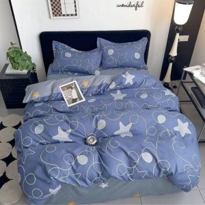 Lenjerie de Pat Bumbac Finet 1 Persoana – 4 Piese. Confort Premium si Design Modern | COD 1219-S