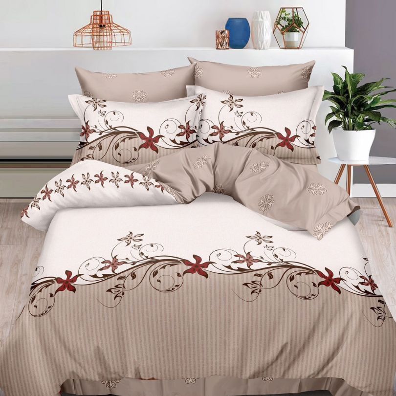 Lenjerie de pat bumbac finet cu elastic – 6 piese: Confort si stil pentru un somn odihnitor | COD 0406-S