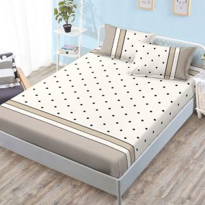 Husa de Pat din Bumbac Finet – Set 3 Piese pentru Confort si Eleganta | COD 1090-S