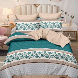 Lenjerie de pat bumbac finet cu elastic – 6 piese: Confort si stil pentru un somn odihnitor  | COD 0427-S