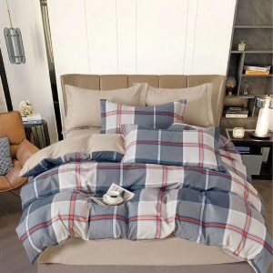 Lenjerie de pat bumbac finet cu elastic – 6 piese: Confort si stil pentru un somn odihnitor  | COD 0426-S
