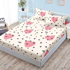 Husa de Pat din Bumbac Finet – Set 3 Piese pentru Confort si Eleganta | COD 1113-S