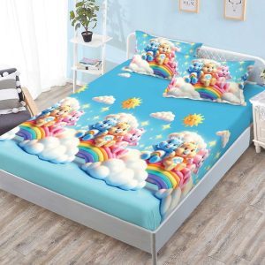 Husa de Pat din Bumbac Finet – Set 3 Piese pentru Confort si Eleganta | COD 1114-S