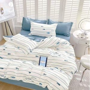 Lenjerie de pat bumbac finet – 6 piese | Eleganta si Confort la Tine Acasa | COD 1202 - S