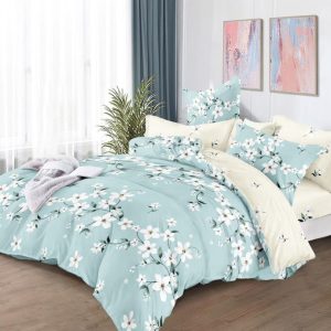 Lenjerie de pat bumbac finet cu elastic – 6 piese: Confort si stil pentru un somn odihnitor  | COD 0935-S