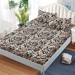 Husa de Pat din Bumbac Finet – Set 3 Piese pentru Confort si Eleganta | COD 1140-S