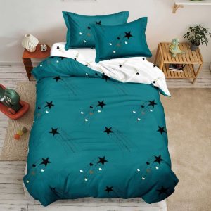 Lenjerie de Pat Bumbac Finet 1 Persoana – 4 Piese. Confort Premium si Design Modern | COD 1210-S