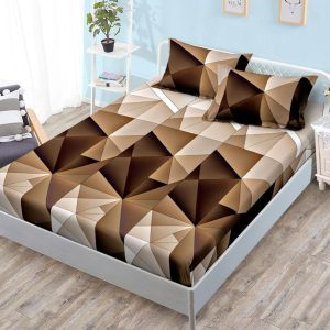 Husa de Pat din Bumbac Finet – Set 3 Piese pentru Confort si Eleganta | COD 1073-S