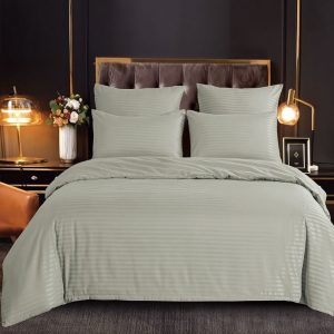 Lenjerie de Pat Damasc 6 Piese cu Elastic – Eleganta si Confort Premium | COD 1538-S