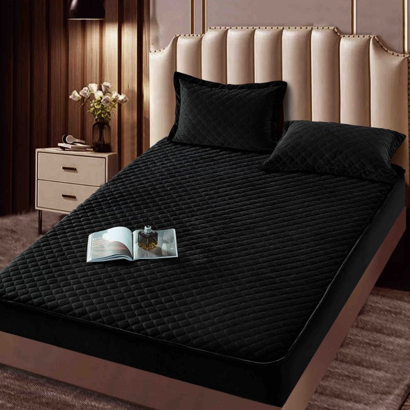 Husa de pat topper catifea – Set complet 3 piese, confort si eleganta pentru patul tau 180X200cm | COD 1526-J