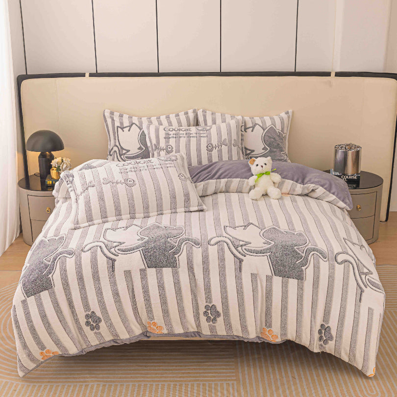 Lenjerie Cocolino o Persoana – 4 Piese | Caldura si Confort in Noptile Racoroase | COD 0744-J