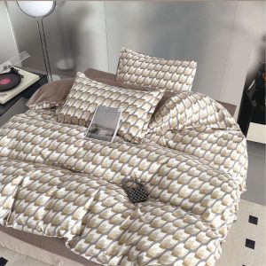 Lenjerie de Pat Bumbac Finet 1 Persoana – 4 Piese. Confort Premium & Design Modern | COD  0695-S