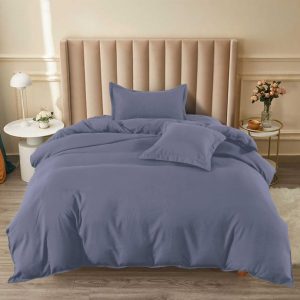 Lenjerie de Pat Bumbac Finet 1 Persoana – 4 Piese. Confort Premium si Design Modern | COD 1262-S 