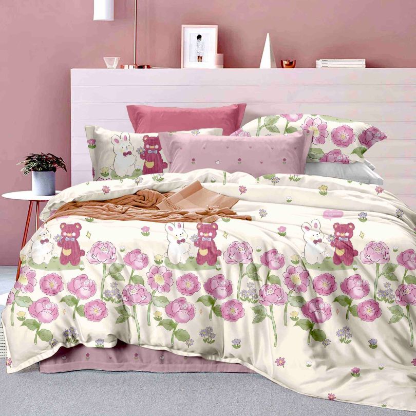 Lenjerie de Pat Bumbac Finet 4 Piese – Confort Premium și Design Modern | COD 0210-J