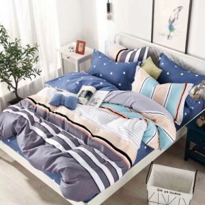 Lenjerie de Pat Bumbac Finet 4 Piese – Confort Premium si Design Modern | COD 1467-J