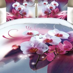 Lenjerie de Pat Bumbac Satinat 3D – 4 Piese | Confort Premium si Design Modern | COD 0619-S