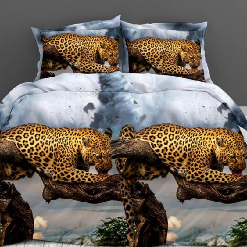 Lenjerie de Pat Bumbac Satinat 3D – 4 Piese | Confort Premium si Design Modern | COD 0637-S