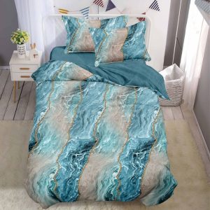 Lenjerie de Pat Finet 1 Persoana cu Elastic 4 Piese – Confort Premium si Design Modern | COD 1283-S