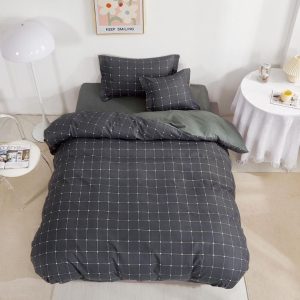 Lenjerie de Pat Finet 1 Persoana cu Elastic 4 Piese – Confort Premium si Design Modern | COD 1292-S