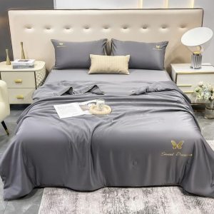 Lenjerie de Pat din Matase cu Pilota – 4 Piese: Eleganta si Rasfat în Dormitorul Tau | COD 0856-S