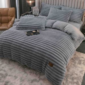 Lenjerie de pat Cocolino - 4 piese | Moale, calduroasa si perfecta pentru sezonul rece | COD 0797-J