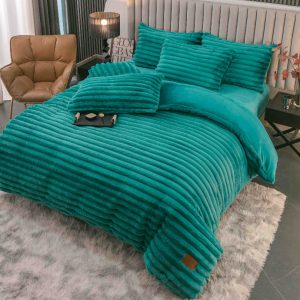 Lenjerie de pat Cocolino - 4 piese | Moale, calduroasa si perfecta pentru sezonul rece | COD 0800-J